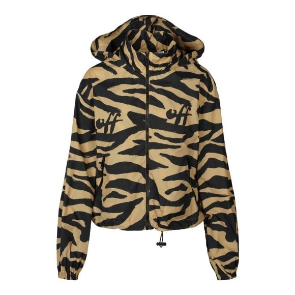 Off-White Zebra-Print Hooded Jacket - NWT - Picture 1 of 3